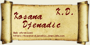Kosana Đenadić vizit kartica